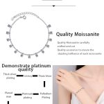 AZ729-S 3.9ct GBA Certified S925 Pure Silver Plated PT950 Gold Moissanite Bracelet Tassel Four Claw Minimalist Luxury Elegant Jewelry - Image 7