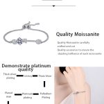 AZ802-S 2Ct Moissanite Dual Chain Toggle Design Bracelet S925 Pure Silver for Women Free Gift Box Exquisite Outfit Shines Brightly - Image 6