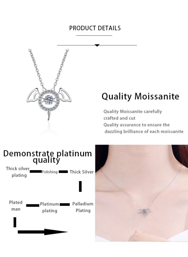 AZ139-X Platinum PT950 18K White Gold 0.3ct Moissanite Necklace Pendant for Women Jewelry High Clarity VVS Moissanite - Image 7