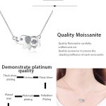 AZ140-X Platinum PT950 18K White Gold 0.5ct Moissanite Necklace Pendants for Women Jewelry AAA Moissanite Quality - Image 7