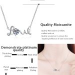 AZ174-X Platinum PT950 18K White Gold 1ct Moissanite Necklace Pendant Love for Women Timeless Wedding Jewelry - Image 7