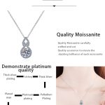 AZ186-X Platinum PT950 18K White Gold 1ct Moissanite Necklaces Pendant for Women Luxury Gift Packaging Jewelry - Image 7