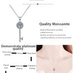 AZ200-X Luxury 18K White Gold & Platinum PT950 0.5ct/1ct Moissanite Pendant Necklaces for Women Timeless Solitaire Fine Jewelry - Image 6
