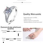 AZ037-J 925 Sterling Silver moissanite Rings women Shining crystal adjustable size Fashion party Couple Gifts engagement wedding Jewelry - Image 7