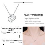 AZ365-X Sterling Silver Double Ring Love Necklace for Women Light Luxury Niche South Korea Clavicle Chain Diamond Pendant Gift to Girlfr - Image 6