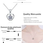 AZ385-X Certified GRA Moissanite Heart Necklace 1.0ct Women Gemstone S925 Silver Pendant Wedding Valentine's Day Gift Wholesale - Image 7