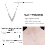 AZ424-X MoisaLuxe Official Store GRA Moissanite Plata Sterling 925 Silver Pendant V-shaped Micro-inlaid Necklace Clavicle Chain Items - Image 7
