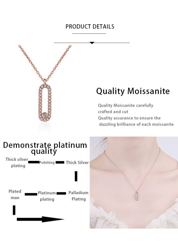 AZ438-X Platinum PT950 18K White Gold 0.28ct Moissanite Pendant for Women Luxury Celtic Knot Fine Jewelry - Image 7