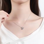 AZ071-X Fashion Luxury Simple Classic 1 CT Moissanite Diamond-set Deer Necklace For Women s925 Sterling Silver Party Jewelry - Image 2