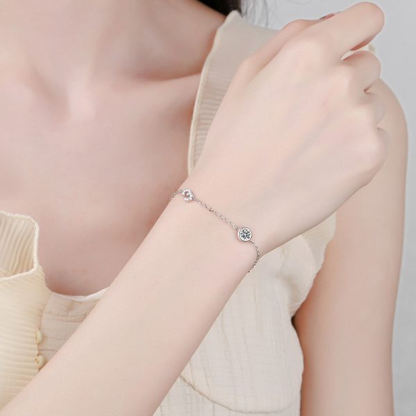 AZ630-S Fashion Fine Luxury Classic 0.5ct Moissanite Letter Number 30 Bracelets For Women s925 Silver Wedding Jewelry Gfit - Image 2