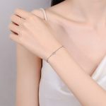 AZ896-S Daughter Platinum PT950 Bracelets Women Birthday Gift Moissanite Diamond 0.5ct Luxury Chain Valentine's Day Girl Fine Jewelry - Image 2