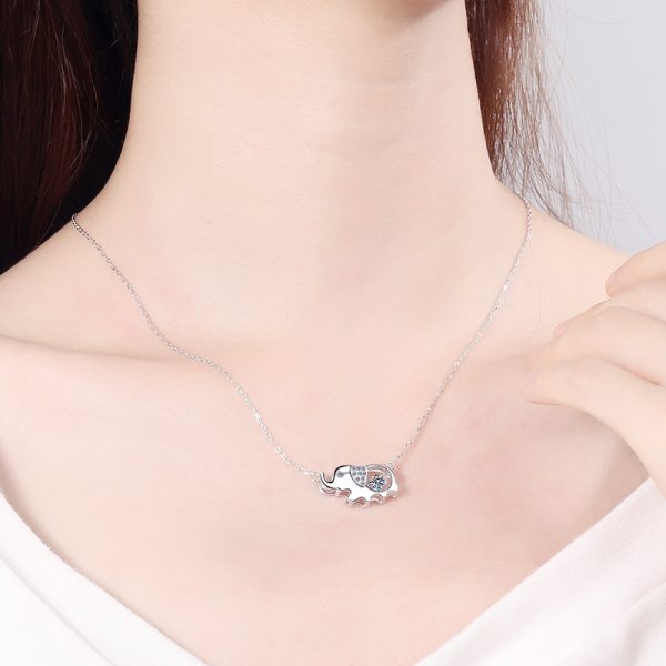 AZ140-X Platinum PT950 18K White Gold 0.5ct Moissanite Necklace Pendants for Women Jewelry AAA Moissanite Quality - Image 2