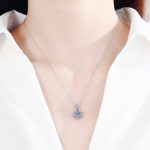 AZ045-X 2 Carat D Moissanite Drop Necklaces 18k Gold Plated Diamond Pendant Original Real 925 Silver Chain Fine Jewelry for Women - Image 2