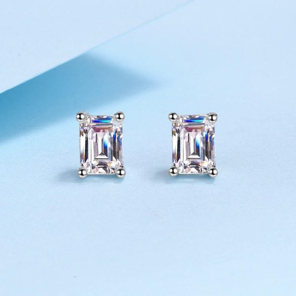 AZ490-E new platinum PT950 luxury earrings with authentication certificate of Moissanite Diamond Dcolor 0.5/1/2CT fine jewelry for women - Image 5