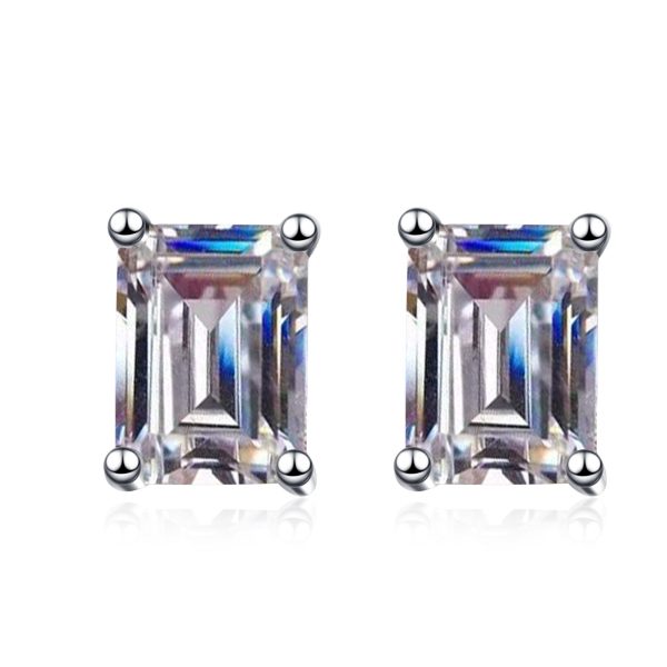 AZ490-E new platinum PT950 luxury earrings with authentication certificate of Moissanite Diamond Dcolor 0.5/1/2CT fine jewelry for women