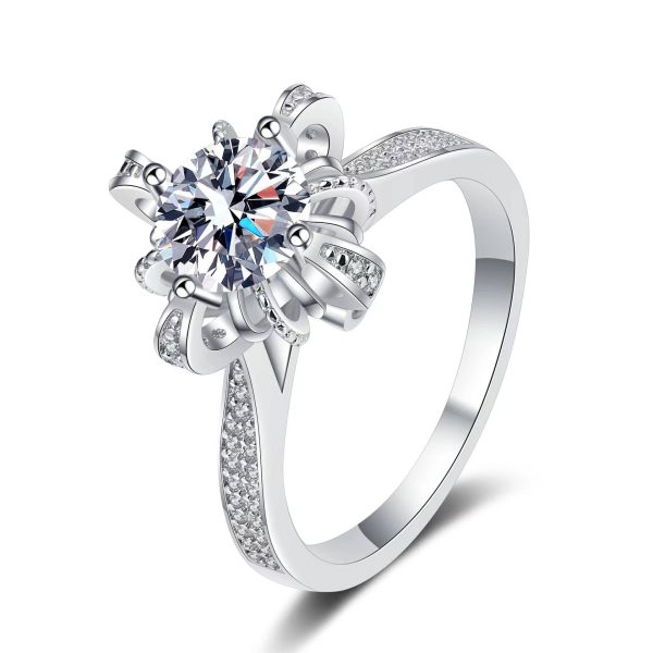AZ251-J  GRA Certified 1CT Real Moissanite Ring for Woman 925 Sliver Engagement Promise Wedding Band Fine Jewelry Drop Shipping