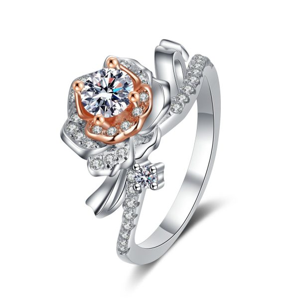 AZ372-J 925 Sterling Silver Ring Classic Sparkle Moissanite High Quality For Women Rings Wedding Fine Jewelry Accessories Party Gift
