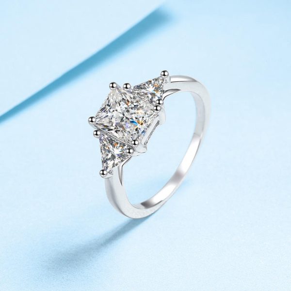 AZ538-J 925 Sterling Silver Classic Luxury 3 Carat Simulated Diamond Rings For Women Wedding Engagement Statement Fine Jewelry - Image 5