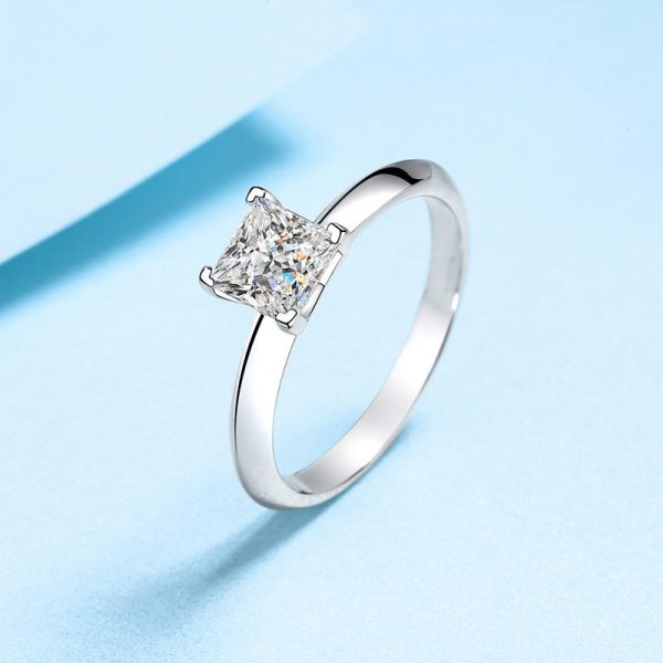 AZ540-J GBA Certified 1ct  2ct D  Color Moissanite Oval Engagement Ring S925 Silver Irregular Oval Wholesale for Women Anniversary - Image 5