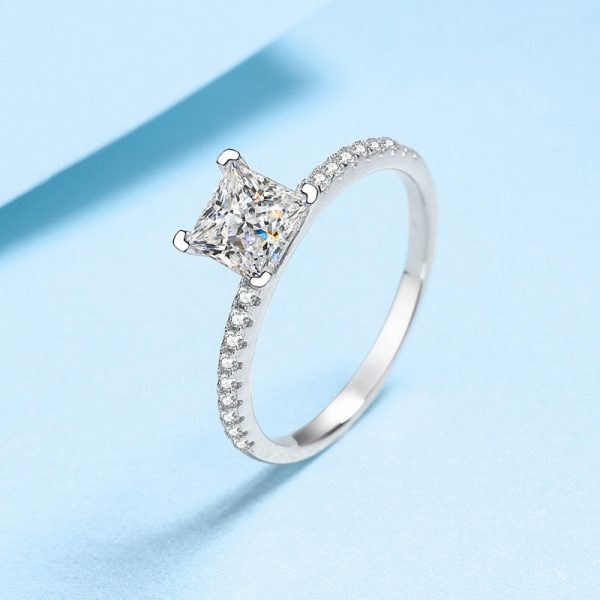 AZ541-J 3Ct Modian 2021 925 Sterling Silver Ring Clear Six claw Moissanite Fashion Wedding Engagement Classic Jewelry For Women - Image 5