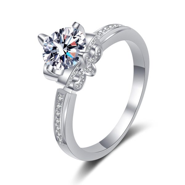 AZ296-J Luxury PT950 Platinum Women and Women Couple Ring Brilliant D Color Total 1Ct Moissanite Diamond Valentine's Day Unisex Rings
