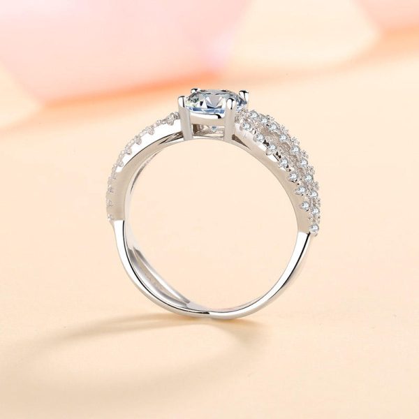 AZ351-J Lab Grown Diamond Women's Ring 925 Sterling Silver 1CT D VVS Diamond Mermaid Wedding Engagement Ring Anniversary Gift To Wife - Image 4