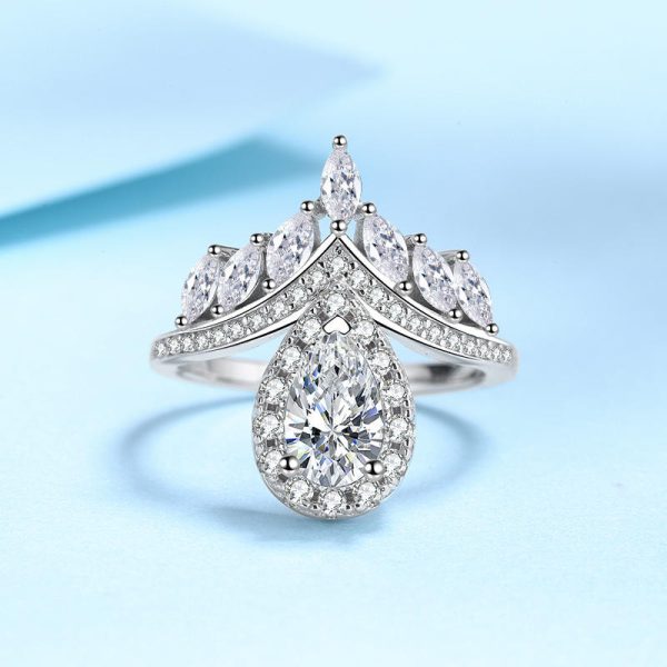 AZ404-J  925 Sterling Silver Lovers Wedding Frosted Rings For Men Top Quality 1ct VVS1 D Moissanite Engagement Fashion Jewelry - Image 4