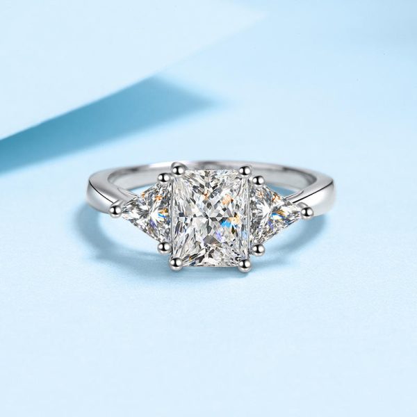 AZ538-J 925 Sterling Silver Classic Luxury 3 Carat Simulated Diamond Rings For Women Wedding Engagement Statement Fine Jewelry - Image 4