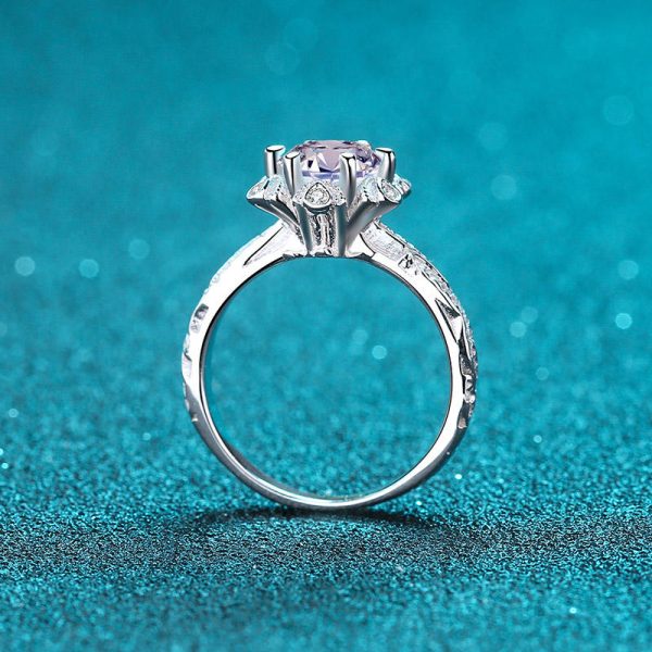 AZ273-J Original 925 Sterling Silver Ring Love Heart Wishbone Moon Sun Rings Crystal Rose Gold For Women Wedding Gift Luxury Jewelry - Image 4