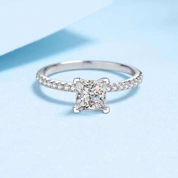 AZ541-J 3Ct Modian 2021 925 Sterling Silver Ring Clear Six claw Moissanite Fashion Wedding Engagement Classic Jewelry For Women - Image 4