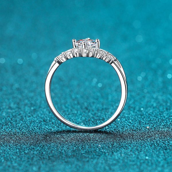 AZ319-J 0.5ct Moissanite Rings Genuine 18K Gold for Women  Fine Jewelry Au750 Diamond Ring Wedding Anniversary Engagement Gift - Image 4