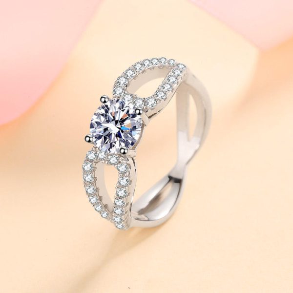 AZ351-J Lab Grown Diamond Women's Ring 925 Sterling Silver 1CT D VVS Diamond Mermaid Wedding Engagement Ring Anniversary Gift To Wife - Image 3