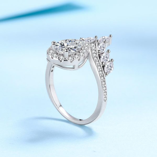 AZ404-J  925 Sterling Silver Lovers Wedding Frosted Rings For Men Top Quality 1ct VVS1 D Moissanite Engagement Fashion Jewelry - Image 3