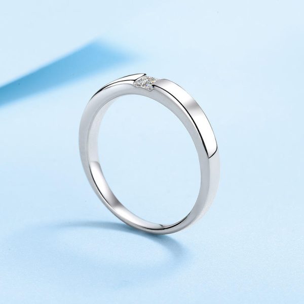 AZ531-J S925 Sterling Silver 0.3Ct Princess Cut Moissanite Ring Women's Stackable Wedding Band Bridal Jewelry 2025 - Image 3