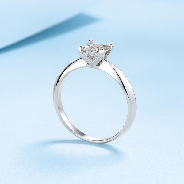 AZ540-J GBA Certified 1ct  2ct D  Color Moissanite Oval Engagement Ring S925 Silver Irregular Oval Wholesale for Women Anniversary - Image 3
