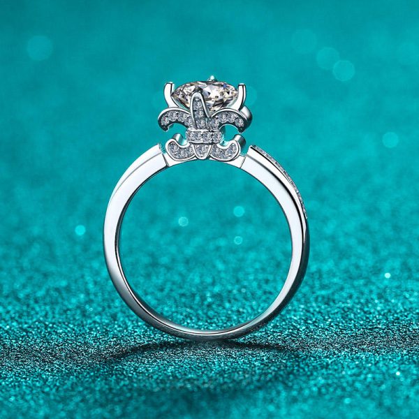AZ296-J Luxury PT950 Platinum Women and Women Couple Ring Brilliant D Color Total 1Ct Moissanite Diamond Valentine's Day Unisex Rings - Image 4