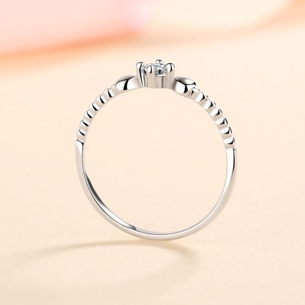 AZ345-J Moissanite 925 Sterling Silver Engagement Ring For Wife Women Girlfriend, Round Cut Moissanite Rings Jewelry Bands Gifts - Image 3