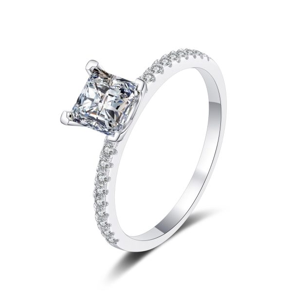 AZ541-J 3Ct Modian 2021 925 Sterling Silver Ring Clear Six claw Moissanite Fashion Wedding Engagement Classic Jewelry For Women