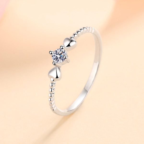 AZ345-J Moissanite 925 Sterling Silver Engagement Ring For Wife Women Girlfriend, Round Cut Moissanite Rings Jewelry Bands Gifts - Image 2