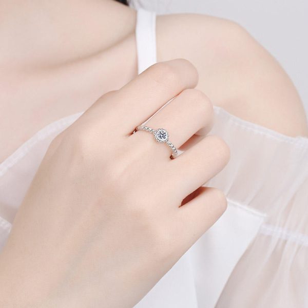 AZ348-J Oval Cut 0.3CT D Color lab Moissanite Rings for Women Lab Diamond Wedding Promise Band S925 Sterling Silver Jewelry GRA - Image 2