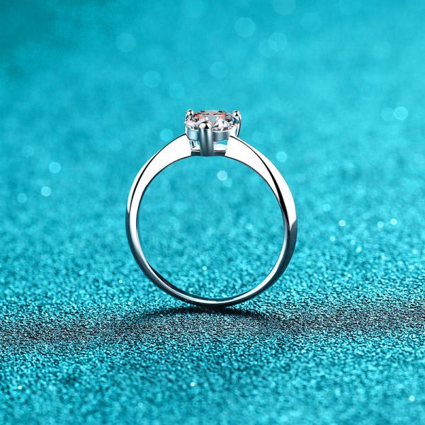 AZ566-J  1/2CT Heart Cut Moissanite Engagement Ring for Women S925 Pure Silver GRA Certified Laboratory Diamond Wedding Jewelry - Image 4