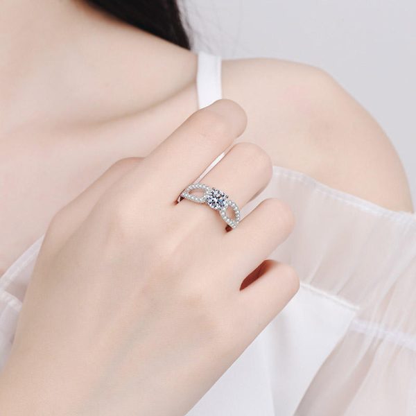 AZ351-J Lab Grown Diamond Women's Ring 925 Sterling Silver 1CT D VVS Diamond Mermaid Wedding Engagement Ring Anniversary Gift To Wife - Image 2