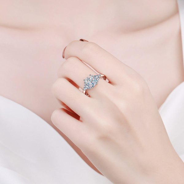 AZ538-J 925 Sterling Silver Classic Luxury 3 Carat Simulated Diamond Rings For Women Wedding Engagement Statement Fine Jewelry - Image 2