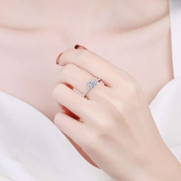 AZ541-J 3Ct Modian 2021 925 Sterling Silver Ring Clear Six claw Moissanite Fashion Wedding Engagement Classic Jewelry For Women - Image 2