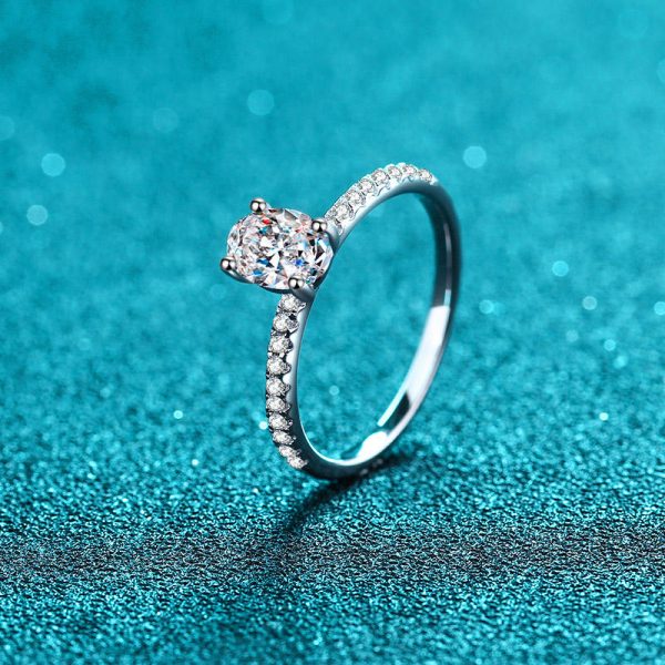 AZ565-J Classic 1/2 Carat Full Circle Moissanite Ring, New Style 18K White Gold VVS1 D Color Diamond Popular Rings for Wedding Women - Image 3