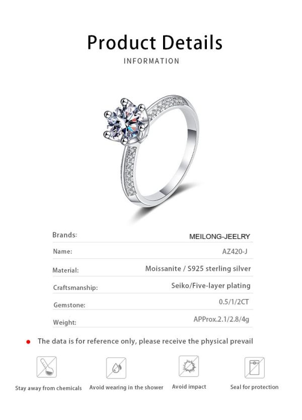 AZ420-J Twisted Buckle Single Row Platinum Rings for Women, Cluster Crown Single Pt950 Fine Jewelry Moissanite Ring Lady GRA Certified - Image 6