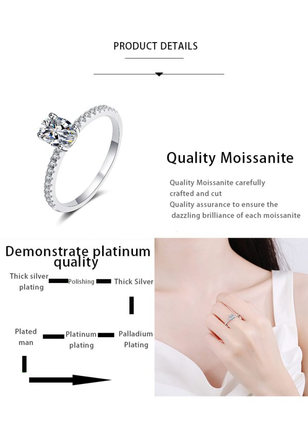 AZ565-J Classic 1/2 Carat Full Circle Moissanite Ring, New Style 18K White Gold VVS1 D Color Diamond Popular Rings for Wedding Women - Image 7