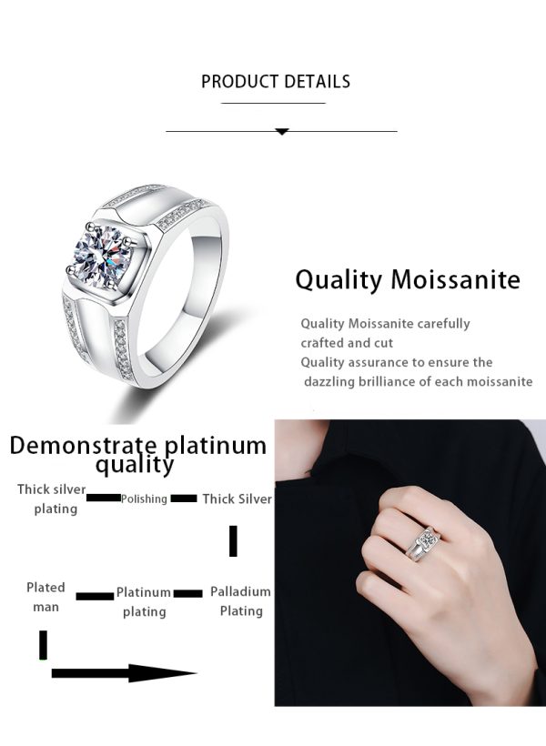 AZ391-J high quality 1ct 5*8 mm pear cut D color moissanite jewelry 925 Sterling Silver women crown ring Engagement Wedding Ring - Image 7