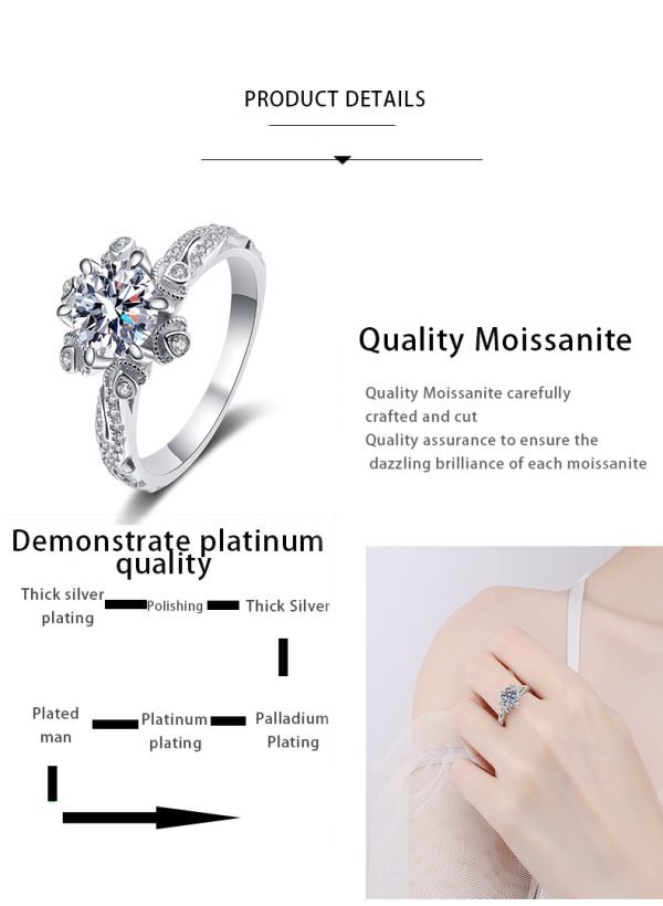AZ273-J Original 925 Sterling Silver Ring Love Heart Wishbone Moon Sun Rings Crystal Rose Gold For Women Wedding Gift Luxury Jewelry - Image 7